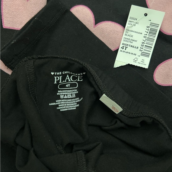 2/$18 NWT Girls The Children’s Place Pink Sweatshirt and Leggings Set - Size 4T - Picture 6 of 10